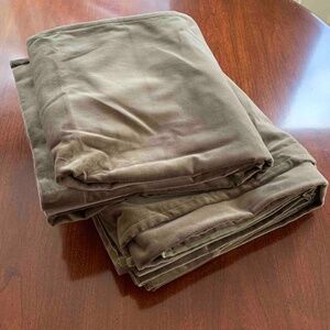 West Elm 100% cotton velvet curtains (48 in x 96 in)  in mocha/brown